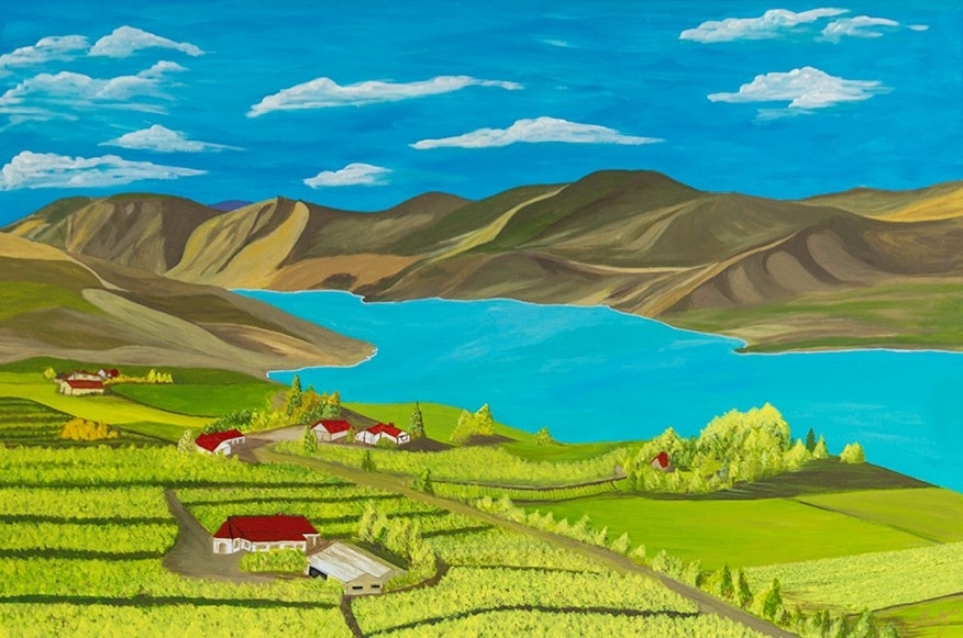 "Farms along Okanagan Lake"